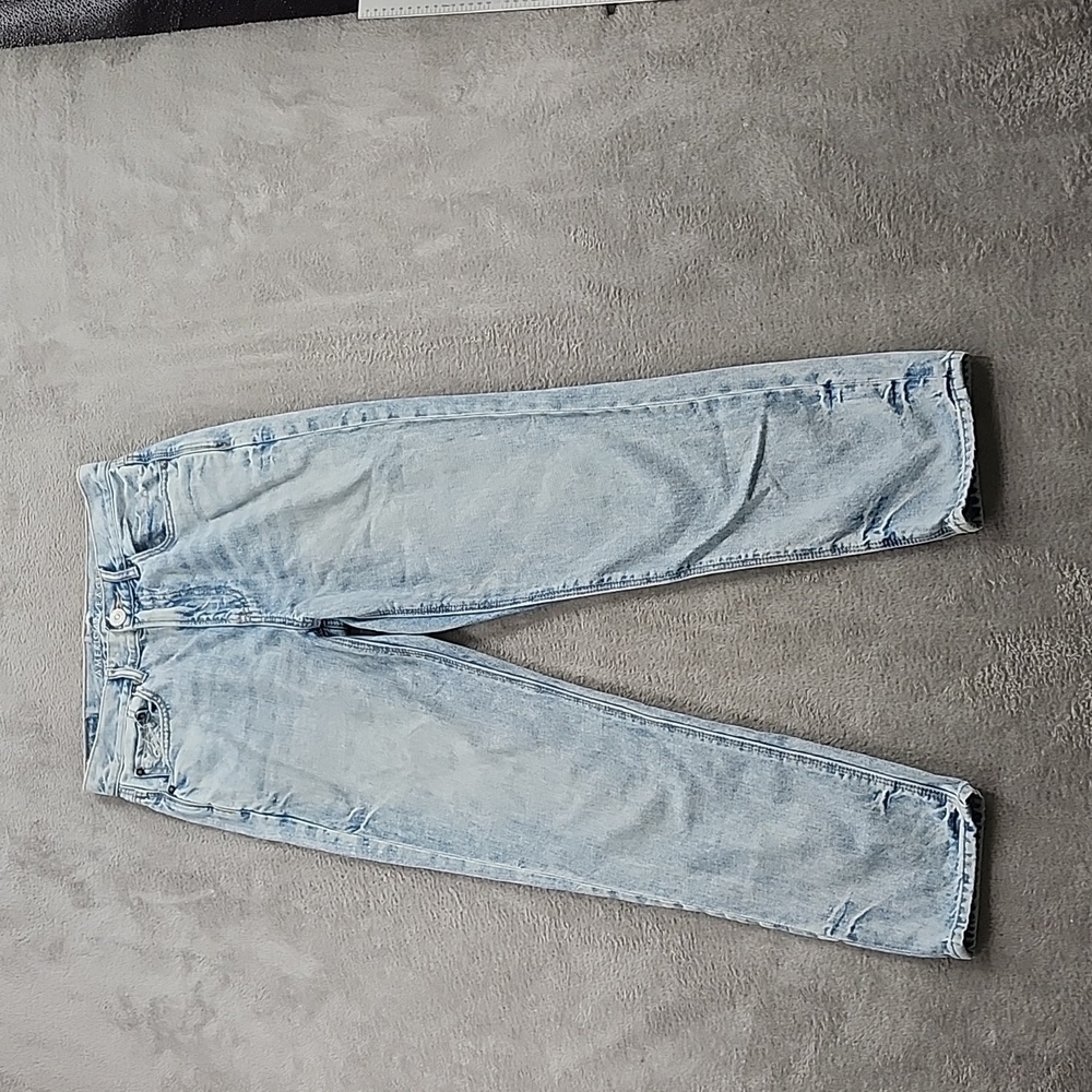 American Eagle Jeans Womens Size 0 Washed Blue Denim Distressed 5 Pocket